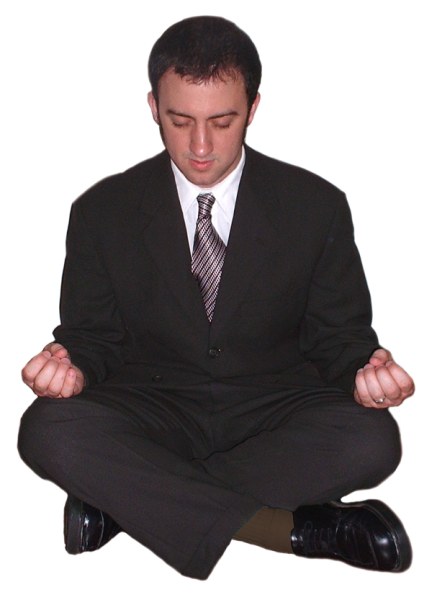Man practicing mindfulness Based Intervention 